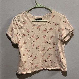 flirty flamingo crop top